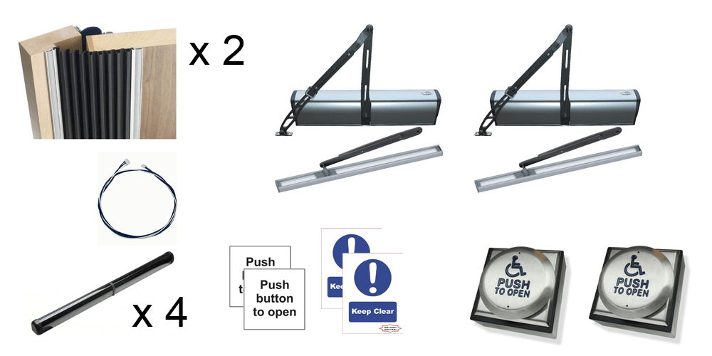 Automatic Double Door Opener kit EN16005KIT 9001 DWPS102U Access